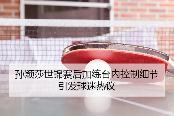 孙颖莎世锦赛后加练台内控制细节引发球迷热议